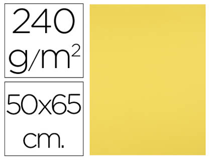 25h. cartulina Liderpapel 50x65cm. 240g/m² amarillo limón